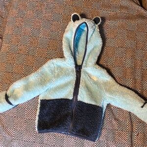 Baby North Face fuzzy jacket! Size 12-18 months